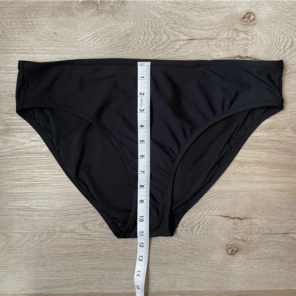 J. Crew Bikini Brief, Black, Full Coverage, Women’s Size Medium - Picture 3 of 10
